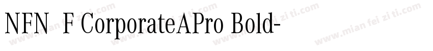NFNWZF CorporateAPro Bold字体转换